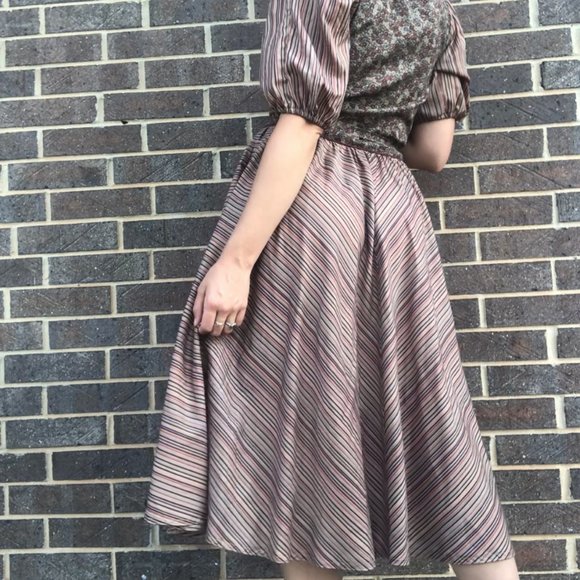 Vintage 70’s Midi Flowy Dress Prairie Cottagecore S. Howard Hirsh Boho Garden 10 - Picture 3 of 12